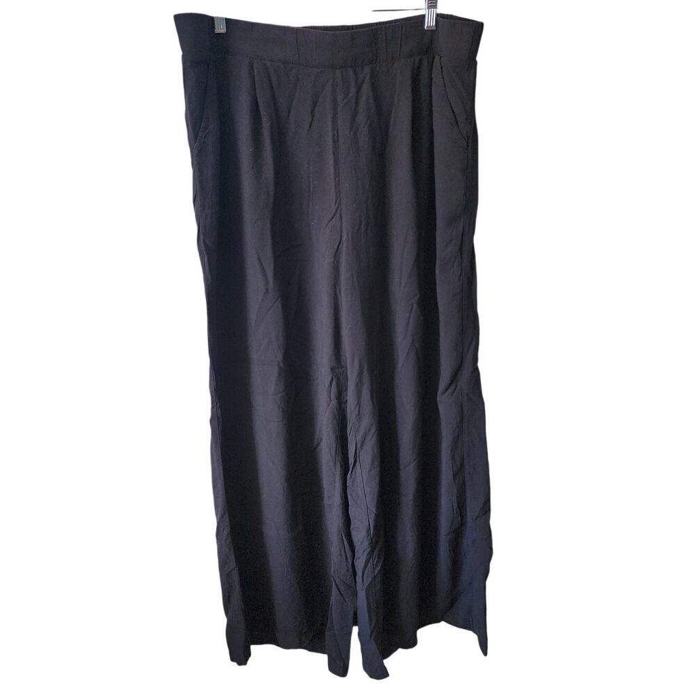 Torrid Black Wide Leg Baggy Elastic Waist Pull On Pants Size 3